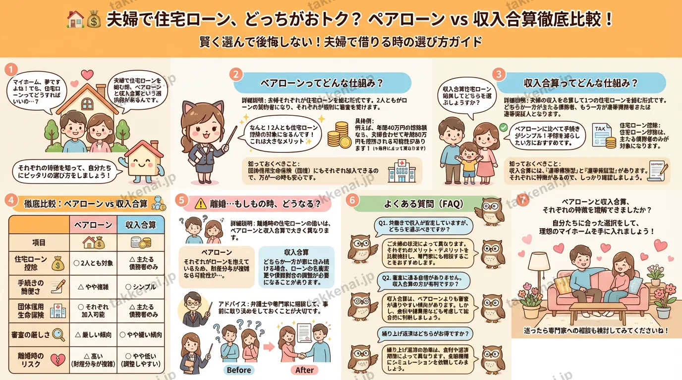 ペアローン vs 収入合算