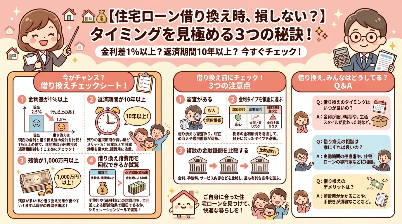 住宅ローン借り換えのタイミング