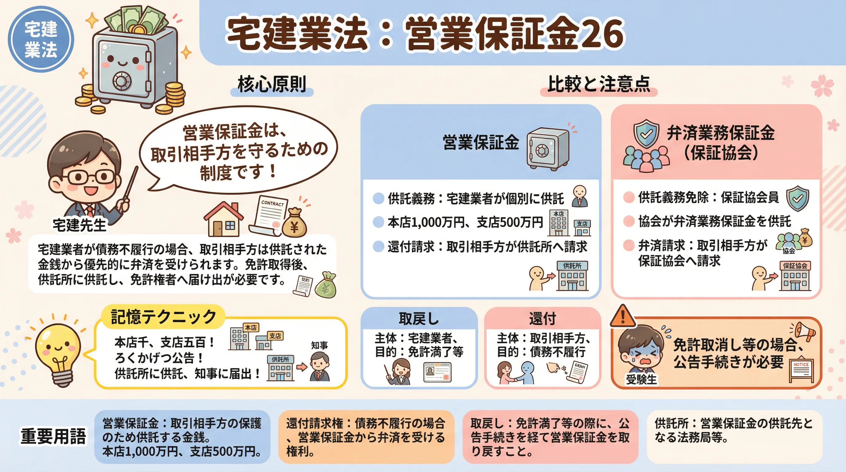 営業保証金26のインフォグラフィック|宅建業法