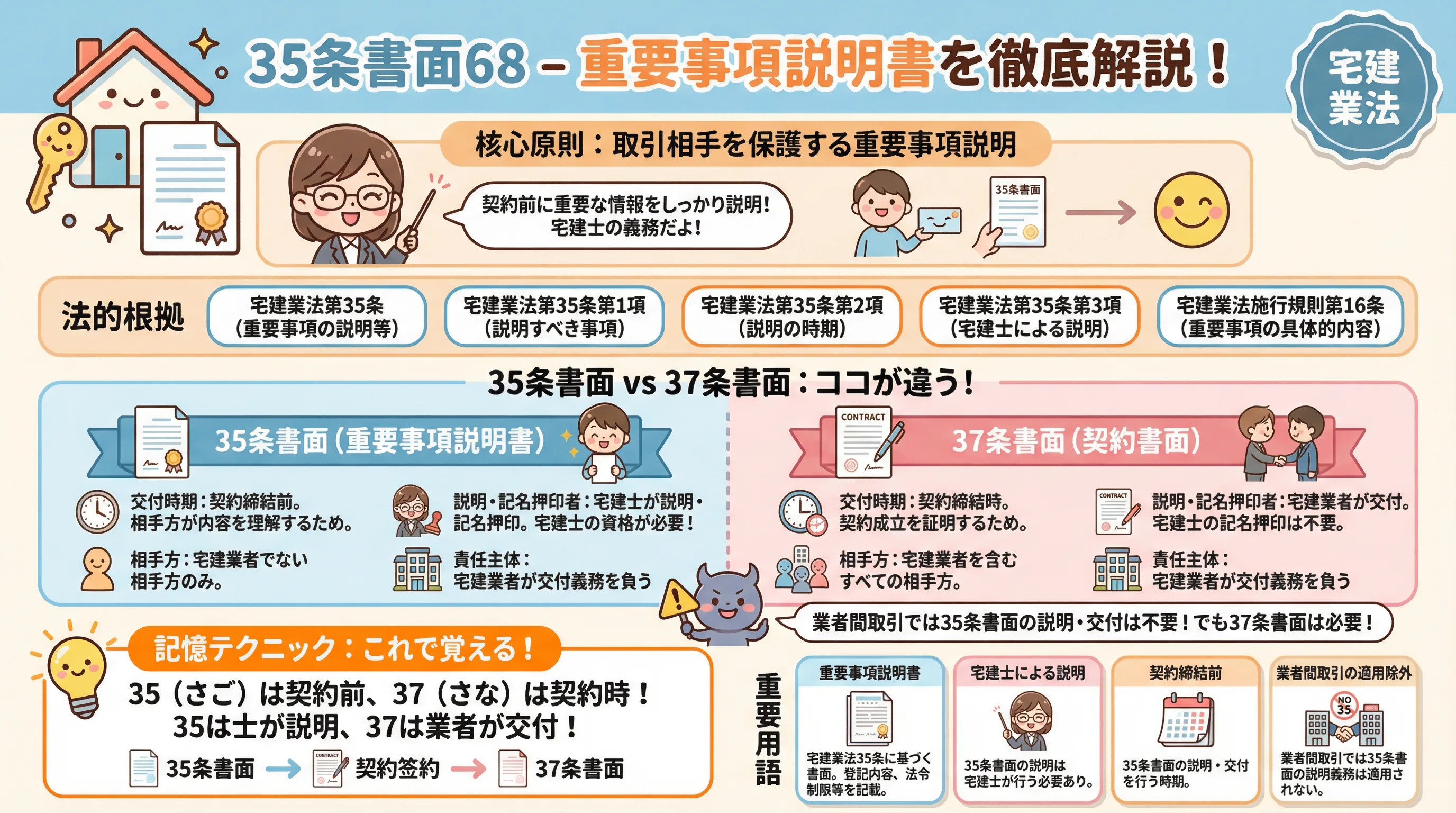 35条書面68のインフォグラフィック|宅建業法