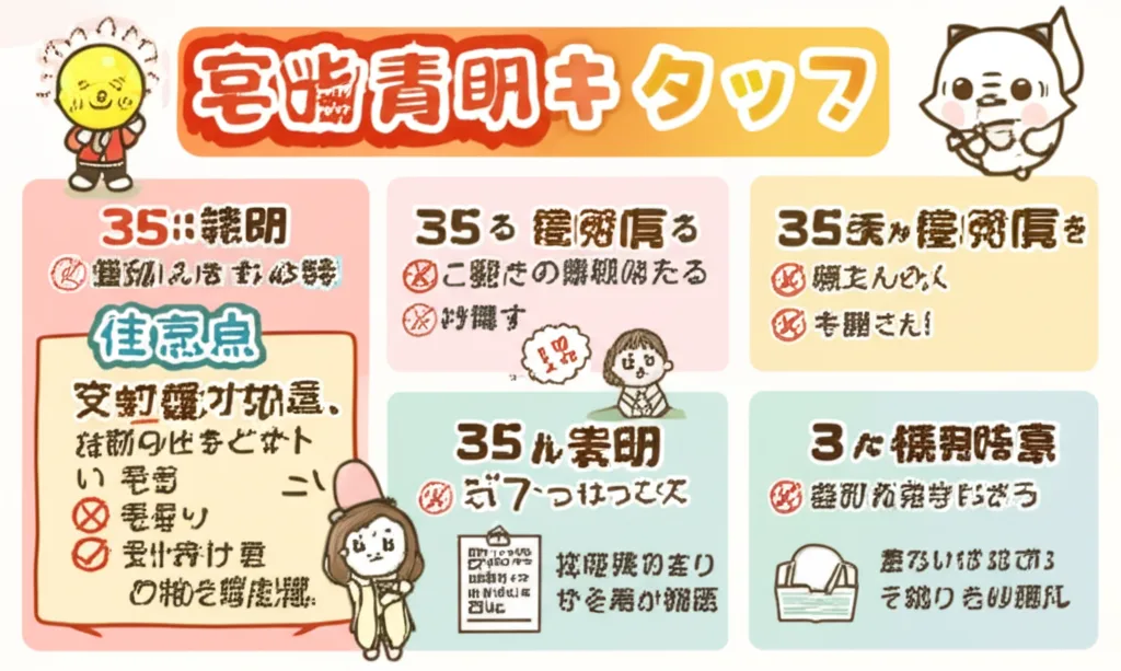 35条書面(重要事項説明)のインフォグラフィック|宅建業法