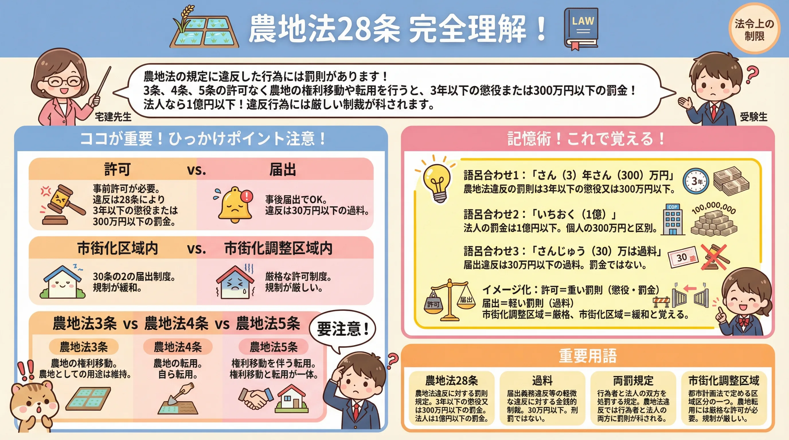 農地法28のインフォグラフィック|法令上の制限