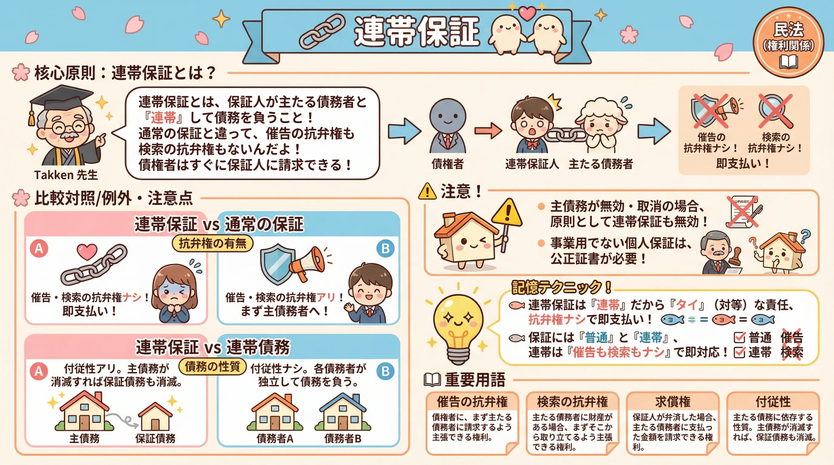 連帯保証のインフォグラフィック|民法(権利関係)