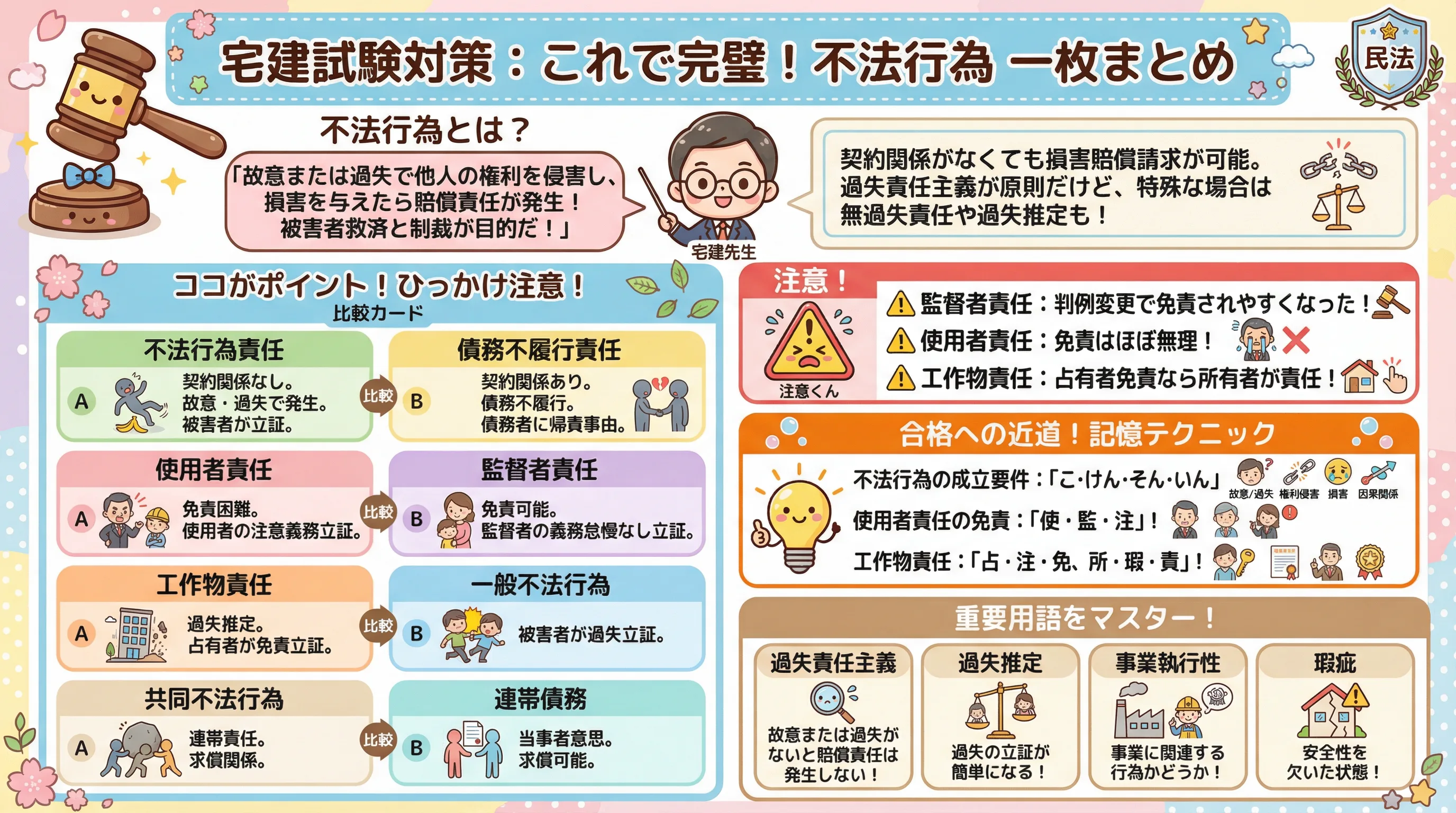 不法行為のインフォグラフィック|民法(権利関係)