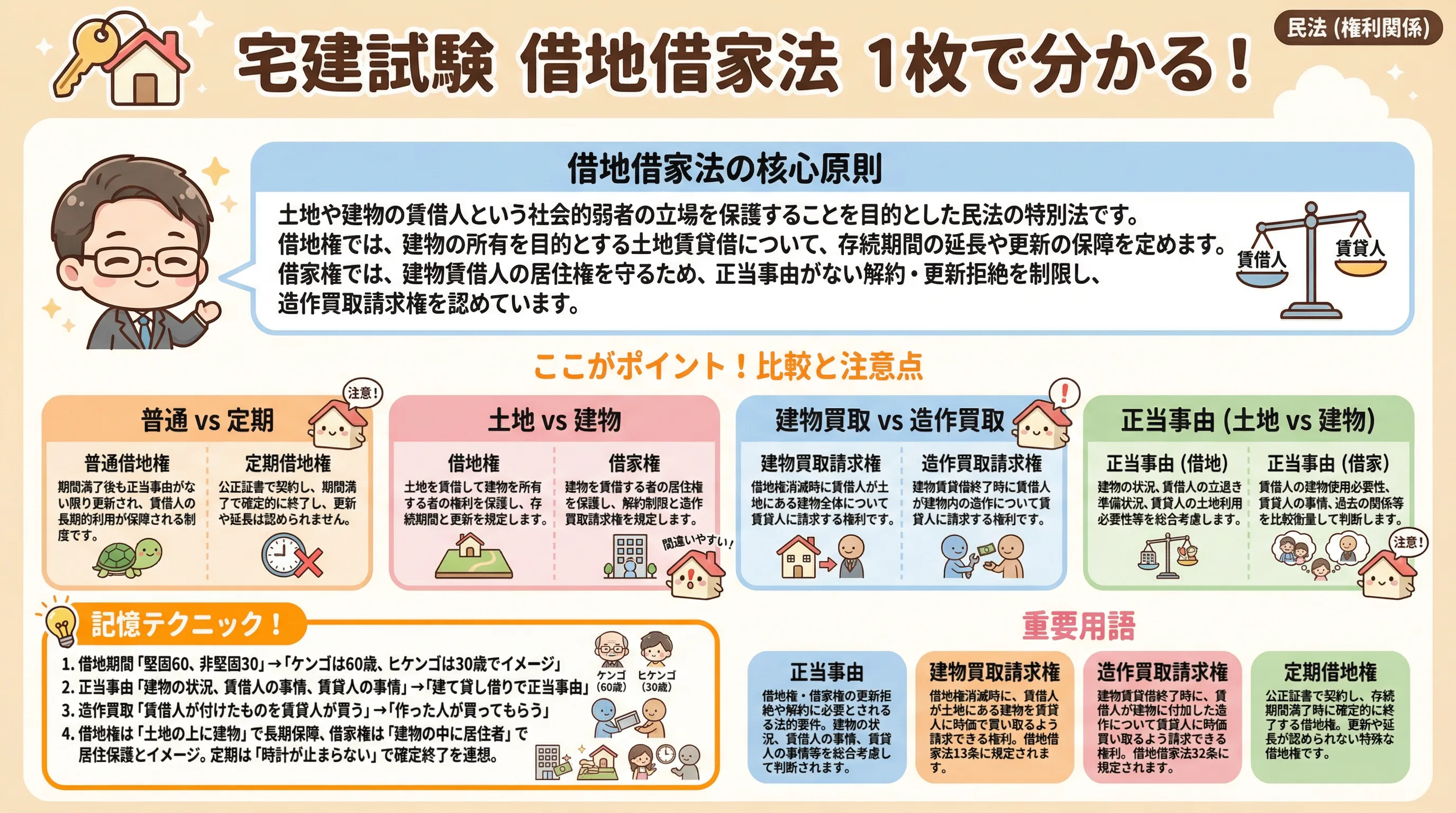 借地借家のインフォグラフィック|民法(権利関係)