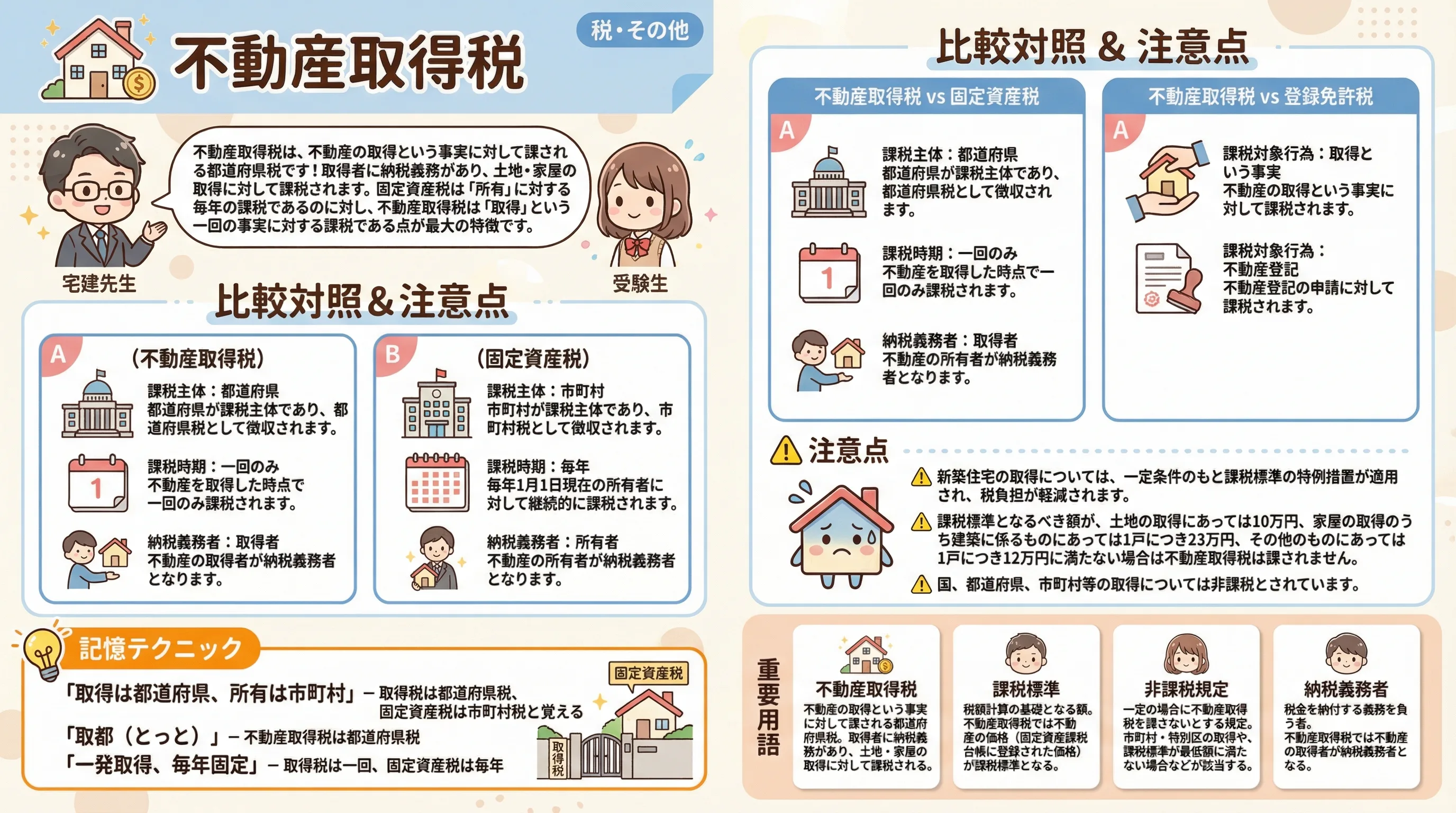 不動産取得税のインフォグラフィック|税・その他