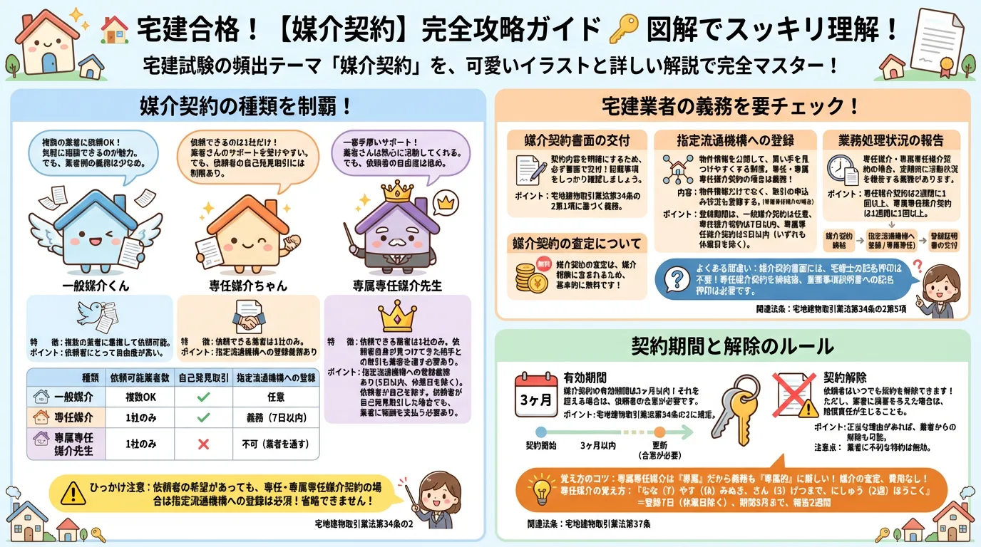 媒介契約の完全図解の図解|宅建業法