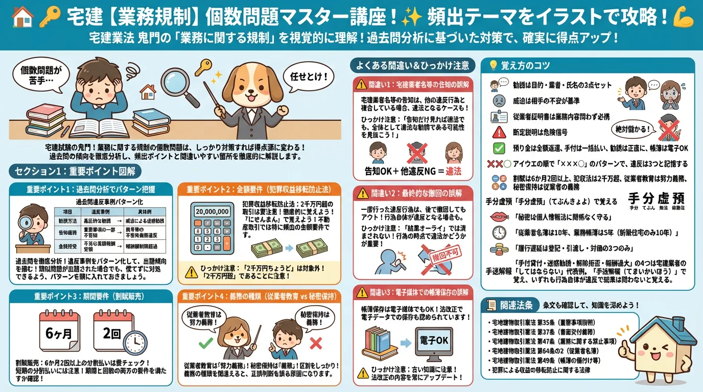 業務に関する規制(個数問題)の完全図解の図解|宅建業法