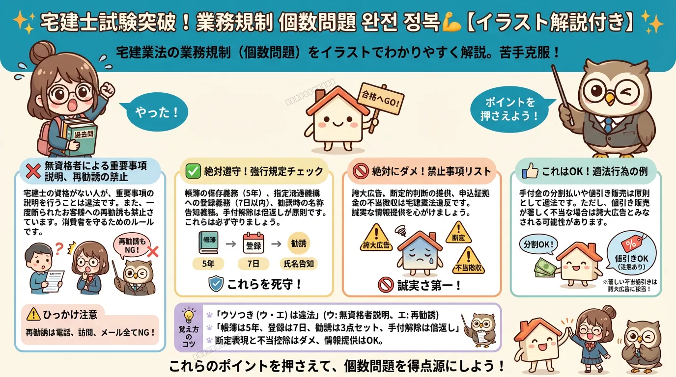業務の規制(個数問題)の完全図解の図解|宅建業法