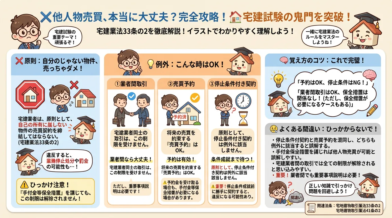 自己の所有に属しない物件の売買契約締結の制限の完全図解の図解|宅建業法