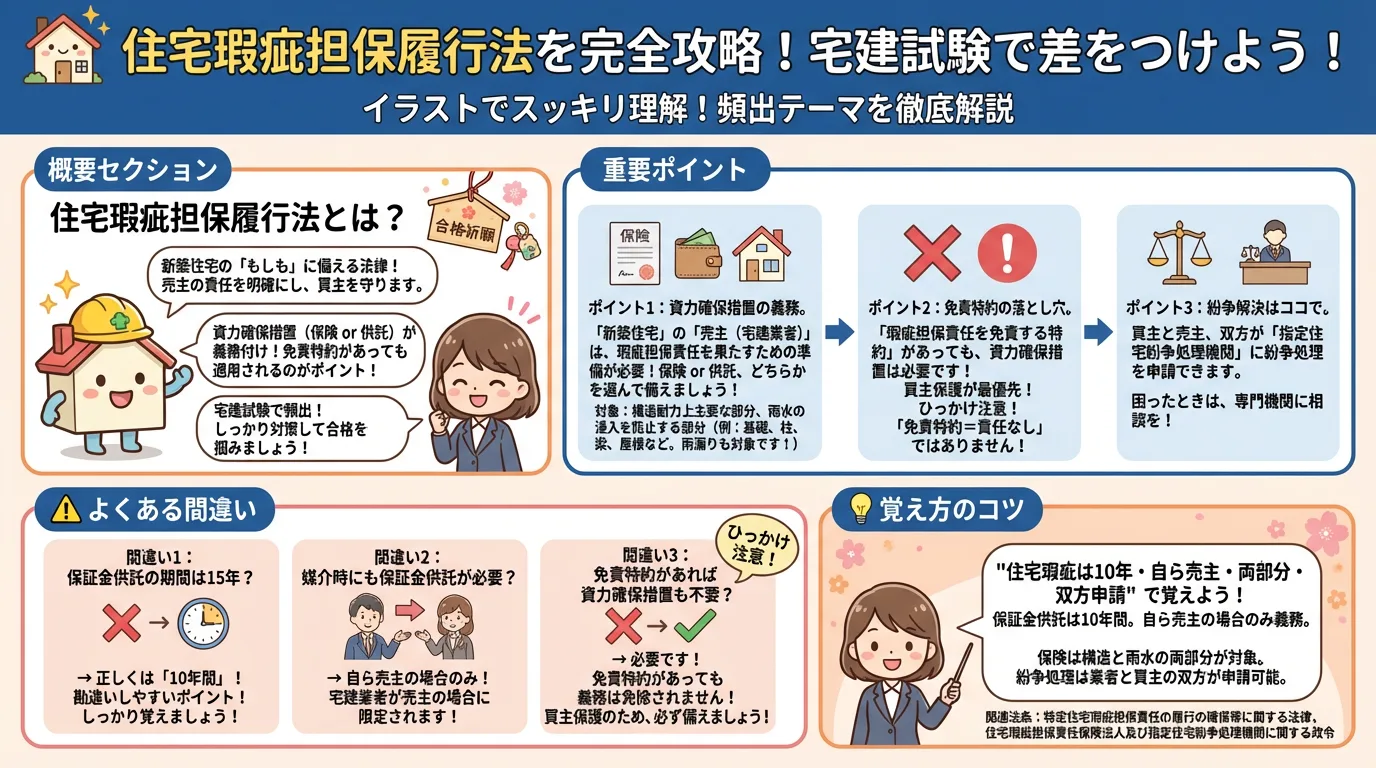 住宅瑕疵担保履行法の完全図解の図解|宅建業法