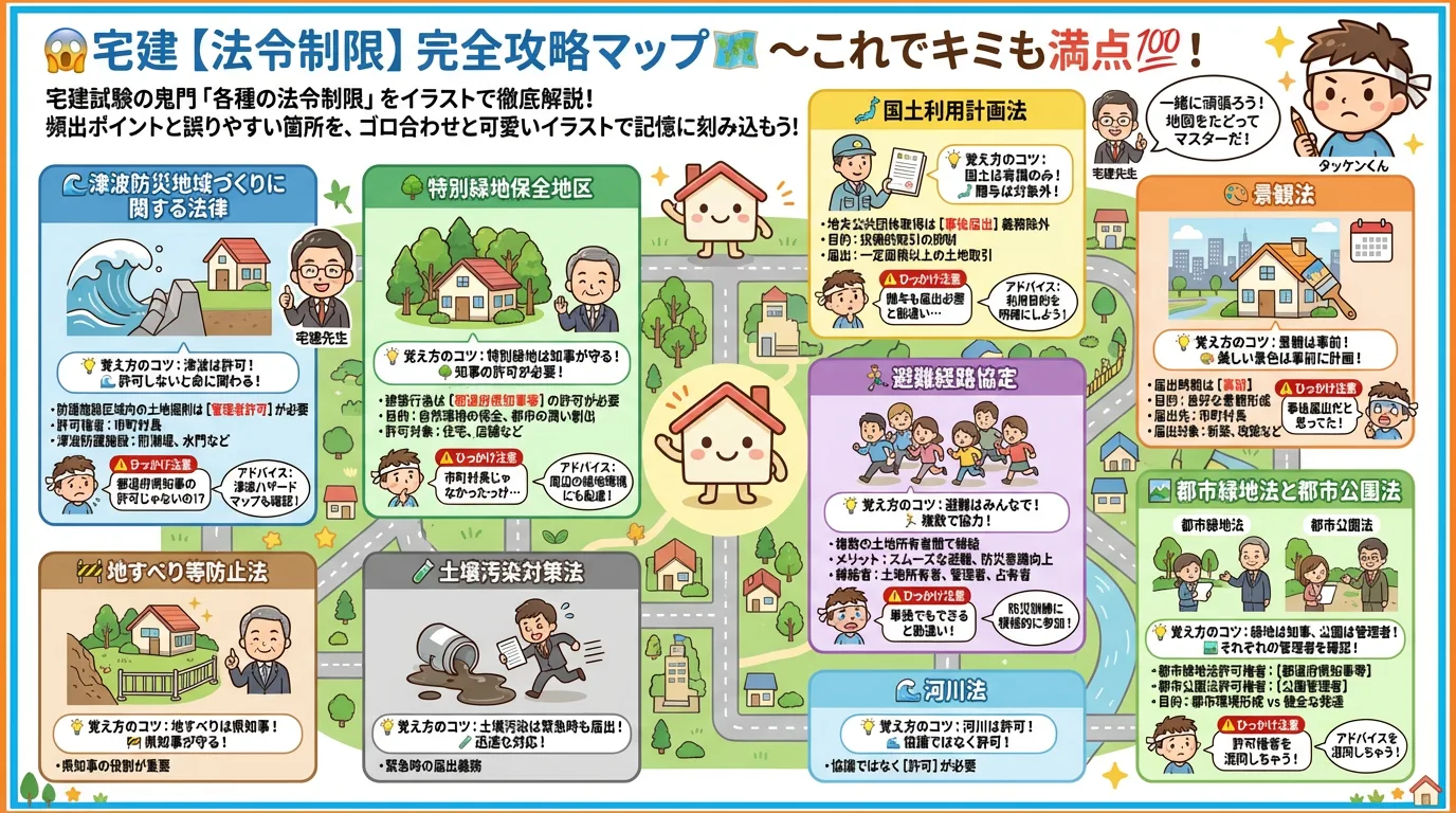 各種の法令制限の完全図解の図解|税・その他