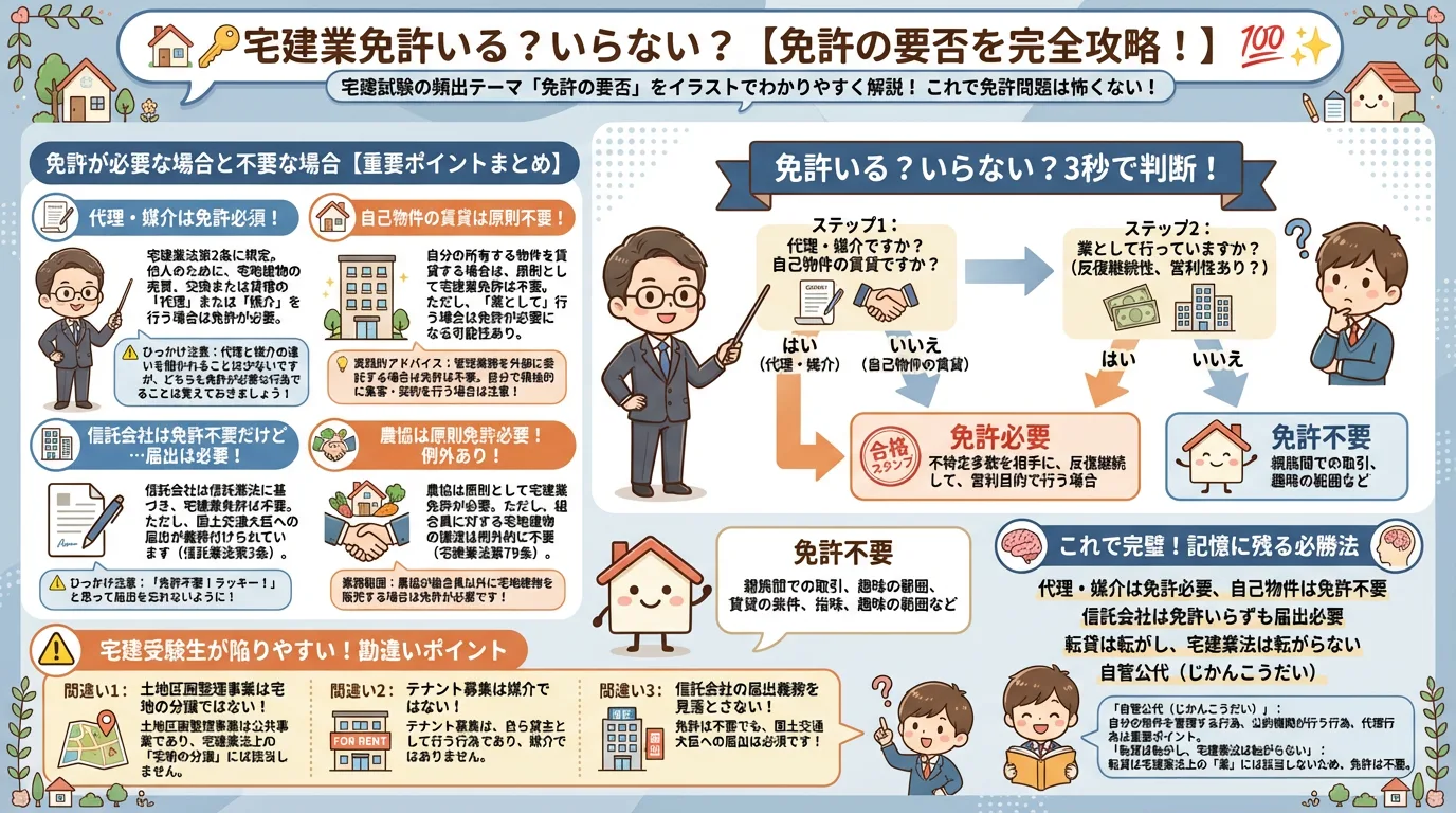 免許の要否の完全図解の図解|宅建業法