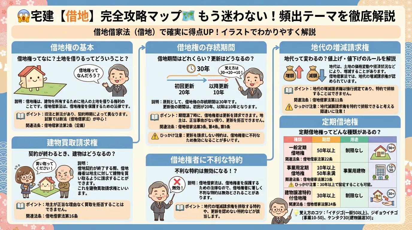 借地借家法(借地)の完全図解の図解|民法(権利関係)