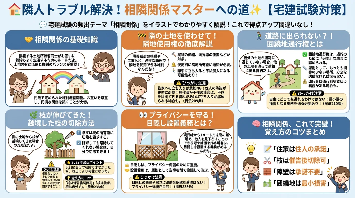 相隣関係の完全図解の図解|民法(権利関係)