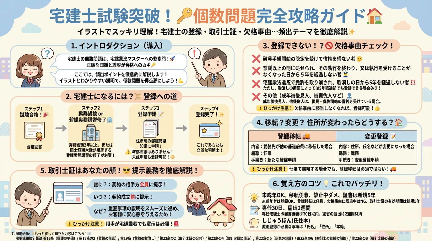 宅建士(個数問題)の完全図解の図解|宅建業法