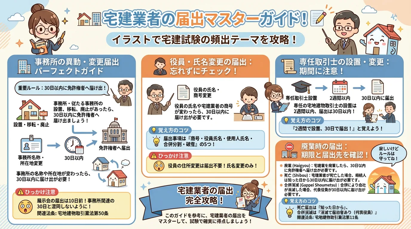 宅建業者の届出の完全図解の図解|宅建業法