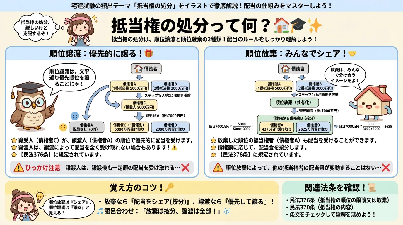 抵当権の処分の完全図解の図解|民法(権利関係)