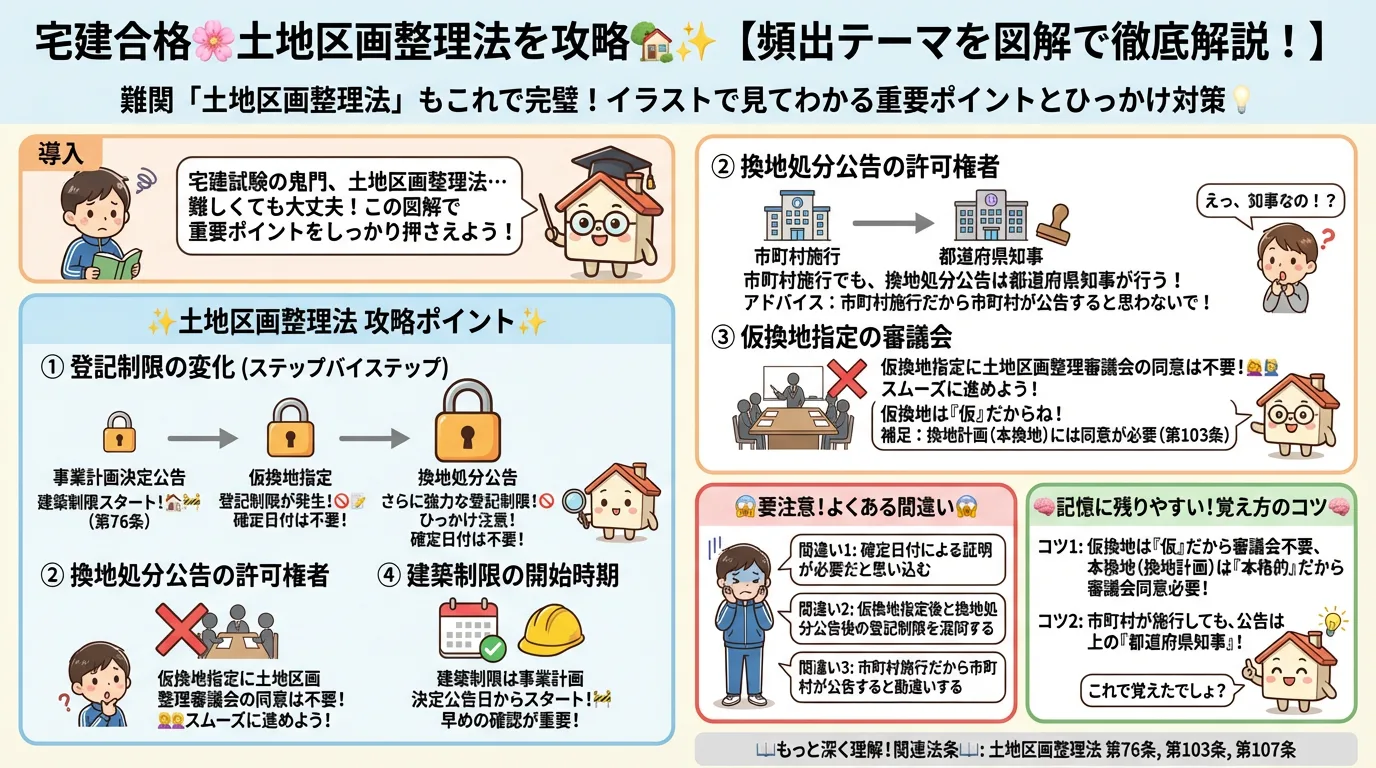 土地区画整理法の完全図解の図解|法令上の制限