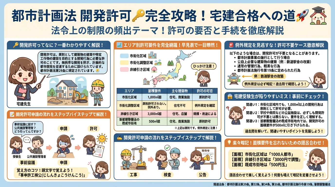 都市計画法・開発許可の完全図解の図解|法令上の制限