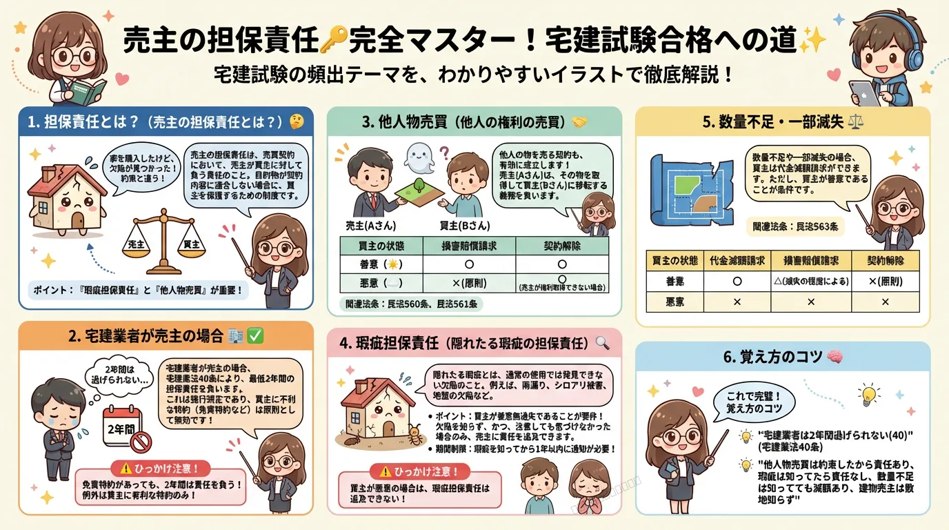 売主の担保責任の完全図解の図解|民法(権利関係)