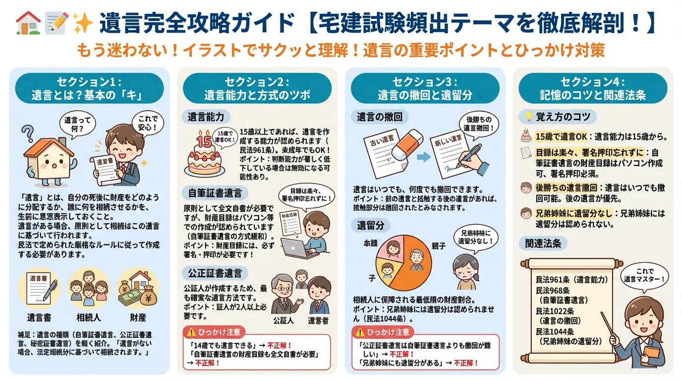 遺言の完全図解の図解|民法(権利関係)