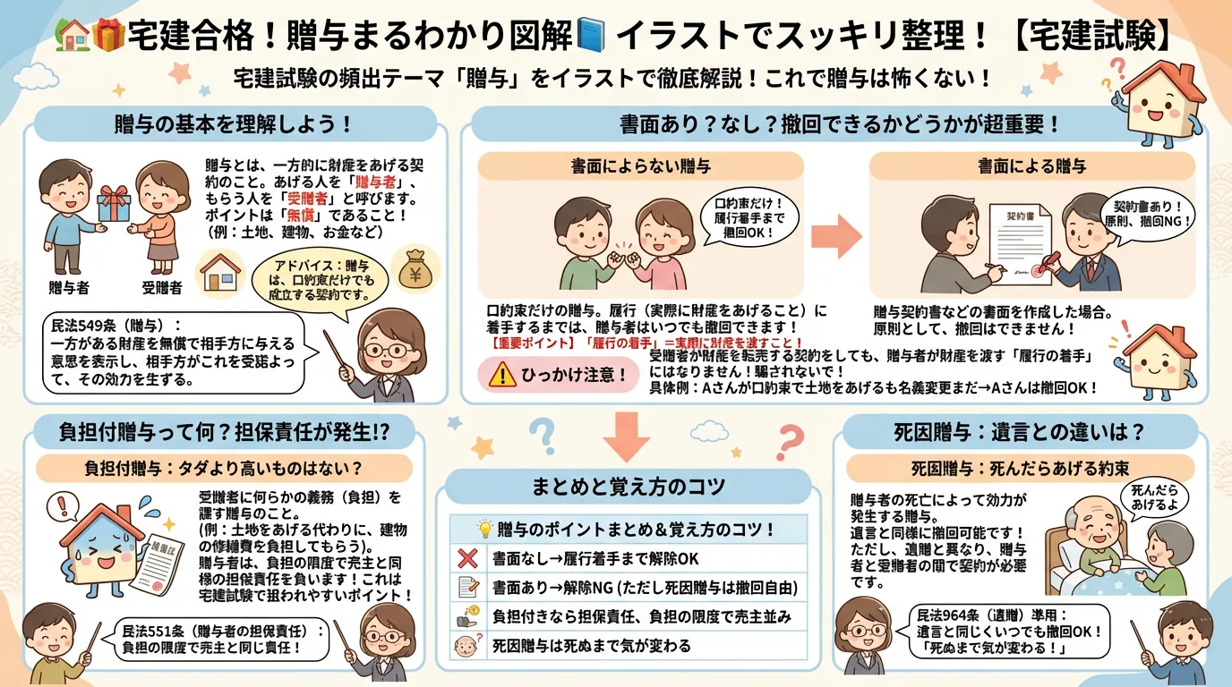 贈与の完全図解の図解|民法(権利関係)